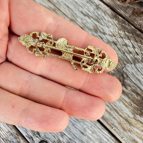 Vintage Jewelry 1928 co Violin Brooch Pin Victorian Violin Jewelry - Picture 2 of 2